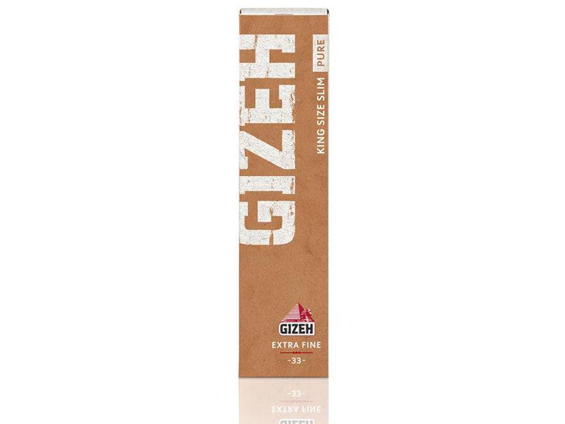 Gizeh Pure King Size Slim | Ungebleichte Blättchen aus Bio-Hanf - 33 Blatt Gizeh