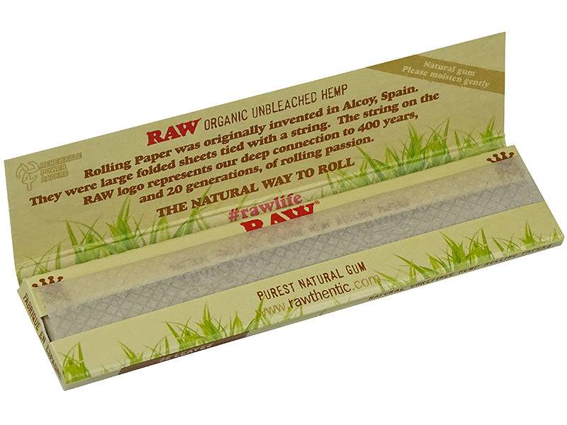 RAW King Size | Slim Organic Papers - 32 Blatt Papers RAW