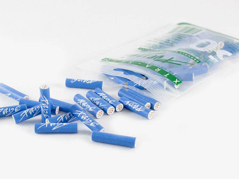PURIZE XTRA Slim Size Aktivkohlefilter – 50er Pack - ø 5,9 mm Aktivkohlefilter Purize Blau