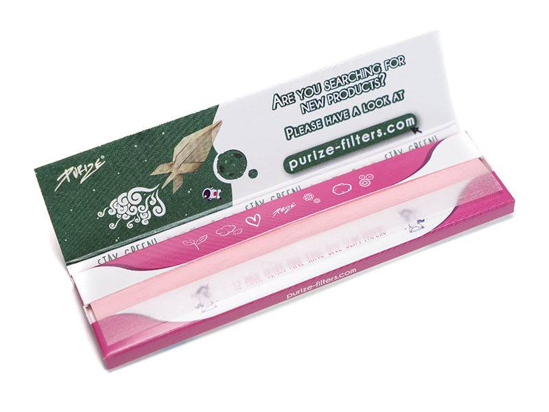 PURIZE Pink King Size | Slim Papers - 32 Blatt Papers Purize
